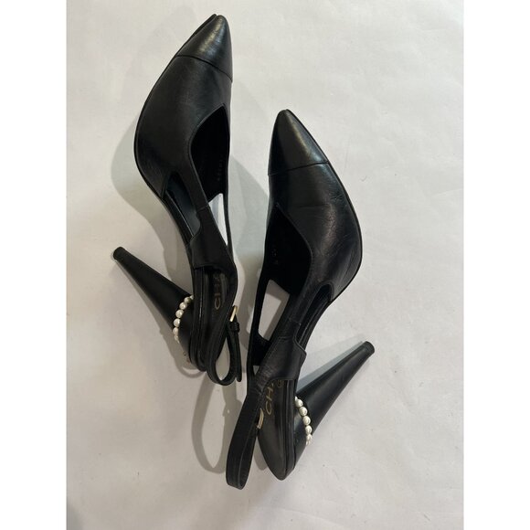 Chanel Slingback Pearl Heels in Black - Picture 7 of 8